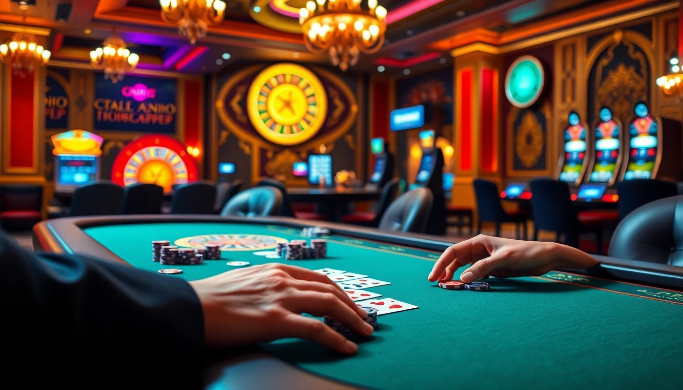 S8 gambling scene with high-stakes poker gameplay and vibrant casino atmosphere.