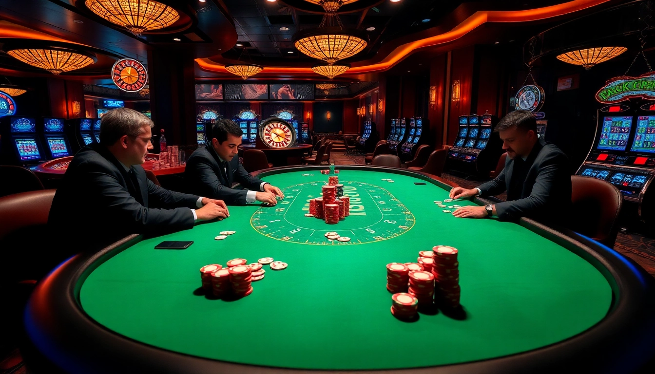 Experience the thrill of poker at OK365m's upscale casino setting.
