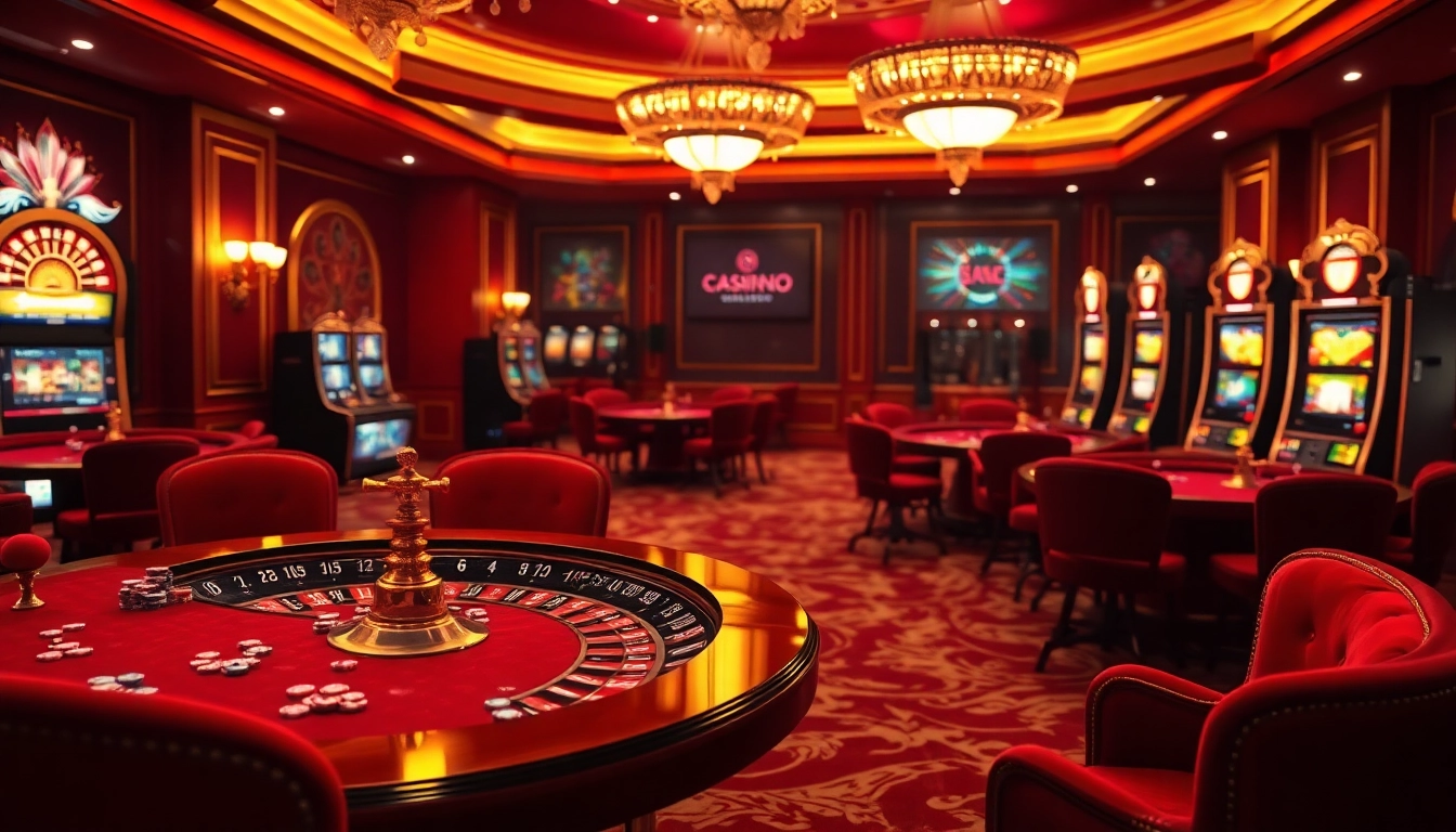 S8 casino gaming area filled with luxurious tables, vibrant roulette wheels, and exciting slot machines.