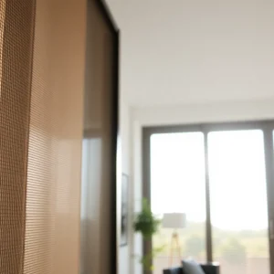 Install fly mesh windows that blend beautifully with modern decor in a sunlit interior.