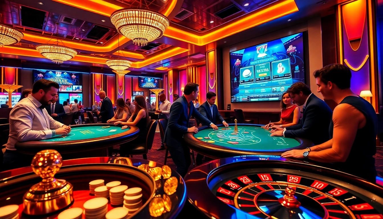 Experience the thrill of 7HH with vibrant casino tables, poker chips, and dynamic gaming atmosphere.