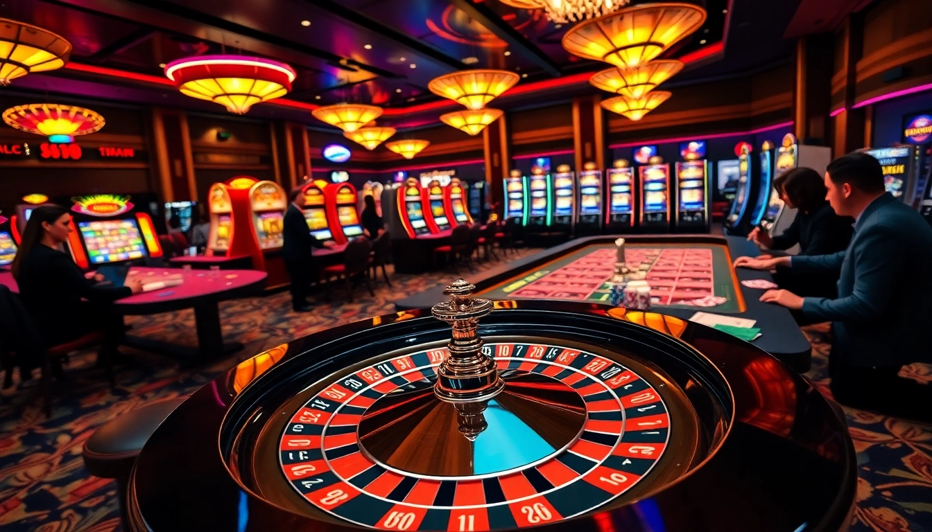 Players enjoying thrilling games at 789club casino with roulette and slots