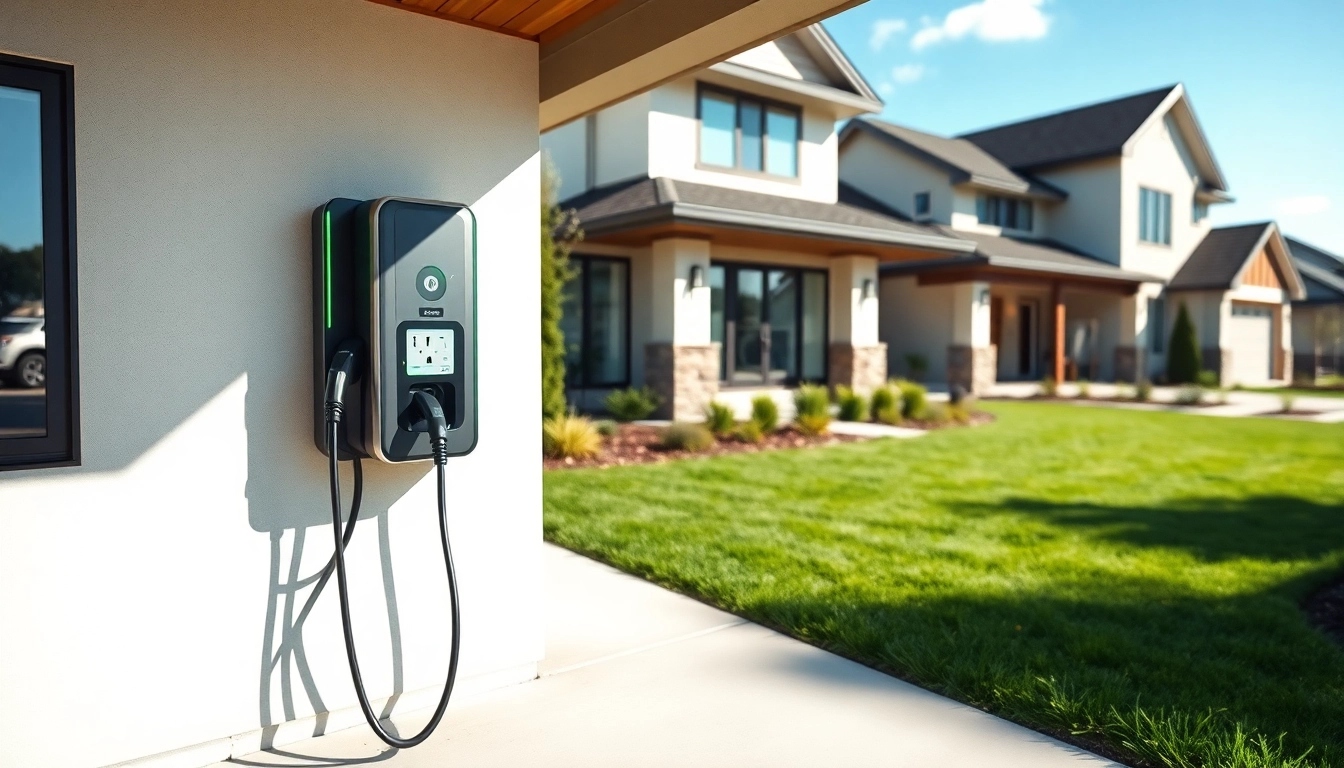 McNally EV charging station installed at a modern home with sleek design.